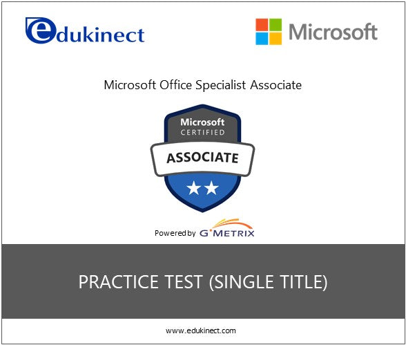 GMetrix Practice Test for Microsoft Office Specialist (MOS) - Single Title
