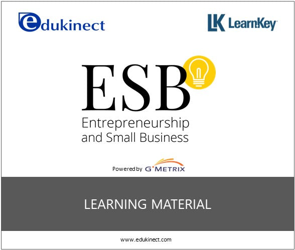 Learnkey Entrepreneurship & Small Business (ESB) Learning Material (GMetrix Platform)