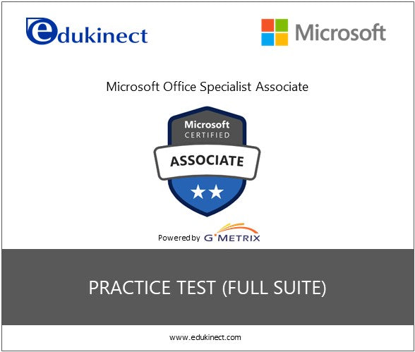 GMetrix Practice Test for Microsoft Office Specialist (MOS) - Full Sui ...