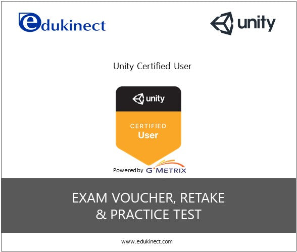Unity Certified User (UCU) Exam Voucher with Retake and Practice Test